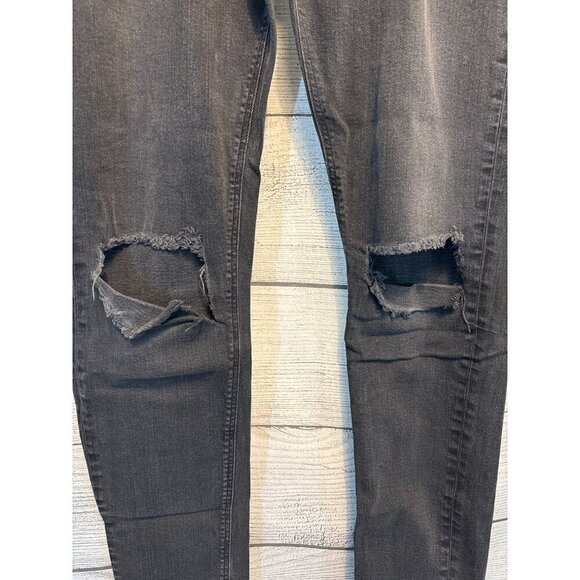 Men's ASOS Black Ripped Skinny Jeans Size 33x32 - Picture 2 of 5